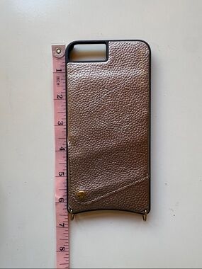 Bandolier Taupe Gold Leather Phone Case